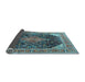 Sideview of Medallion Light Blue Traditional Rug, tr4208lblu