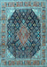 Medallion Light Blue Traditional Rug, tr4208lblu