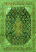 Medallion Green Traditional Rug, tr4208grn