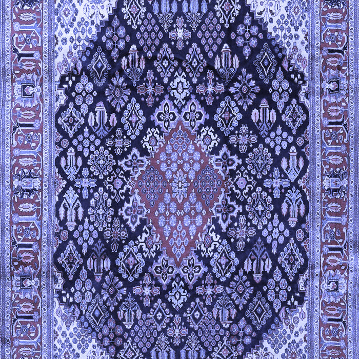 Medallion Blue Traditional Rug, tr4208blu