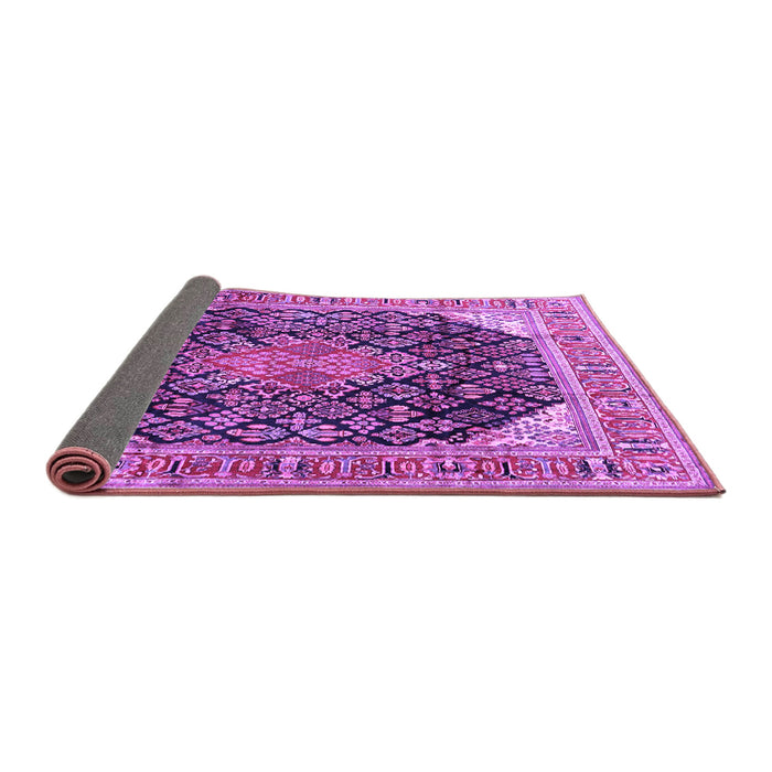 Sideview of Medallion Purple Traditional Rug, tr4208pur