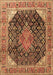 Medallion Brown Traditional Rug, tr4208brn