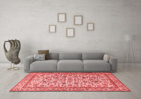 Machine Washable Persian Red Traditional Rug, wshtr4209red