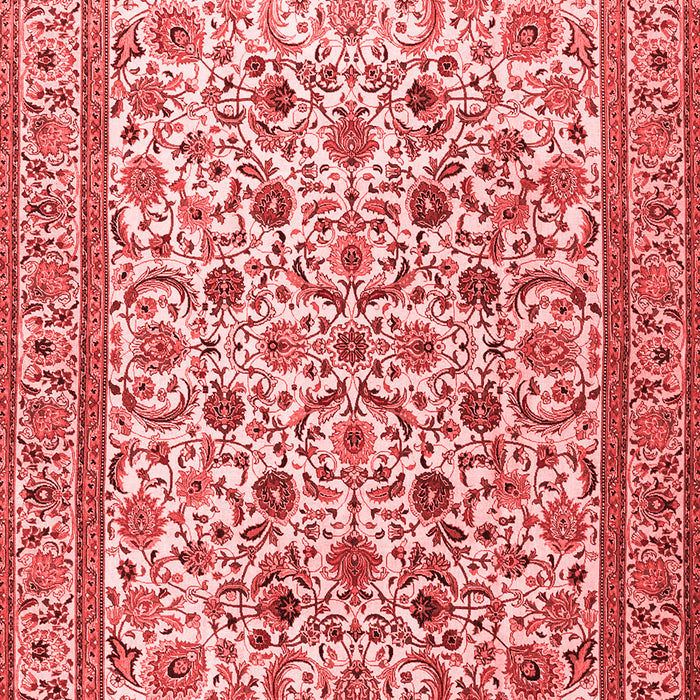 Machine Washable Persian Red Traditional Rug, wshtr4209red