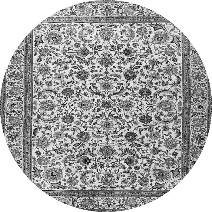 Machine Washable Persian Gray Traditional Rug, wshtr4209gry