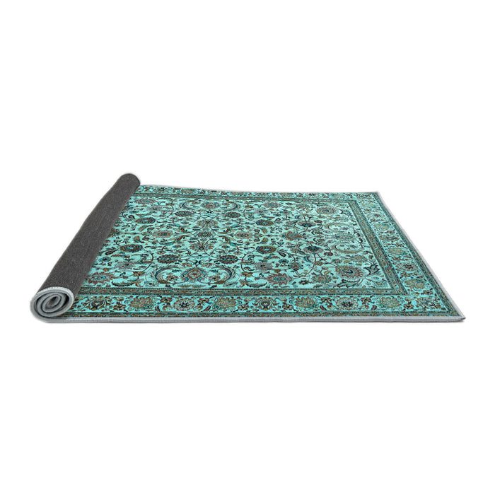 Sideview of Persian Light Blue Traditional Rug, tr4209lblu