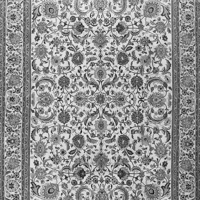 Serging Thickness of Machine Washable Persian Gray Traditional Rug, wshtr4209gry