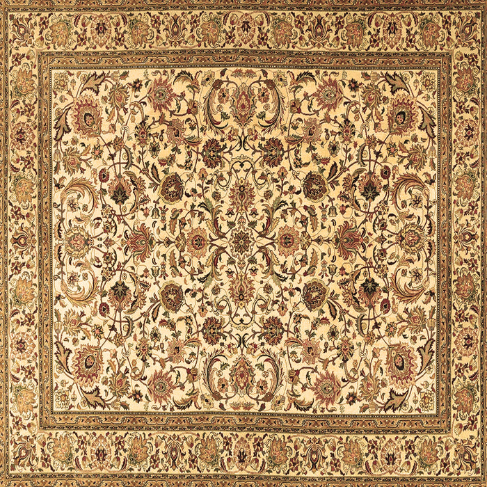 Square Machine Washable Persian Brown Traditional Rug, wshtr4209brn