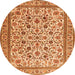 Square Persian Orange Traditional Rug, tr4209org