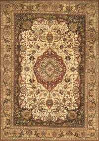 Medallion Brown Traditional Rug, tr420brn