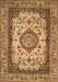 Medallion Brown Traditional Rug, tr420brn