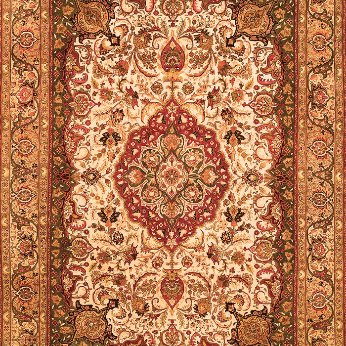 Medallion Orange Traditional Rug, tr420org