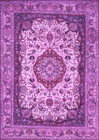 Medallion Purple Traditional Rug, tr420pur