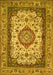 Medallion Yellow Traditional Rug, tr420yw