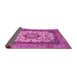 Sideview of Medallion Pink Traditional Rug, tr420pnk