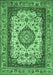 Medallion Emerald Green Traditional Rug, tr420emgrn