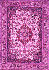 Medallion Pink Traditional Rug, tr420pnk