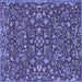 Square Persian Blue Traditional Rug, tr4210blu