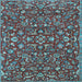 Square Persian Light Blue Traditional Rug, tr4210lblu