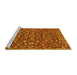 Sideview of Machine Washable Persian Yellow Traditional Rug, wshtr4210yw