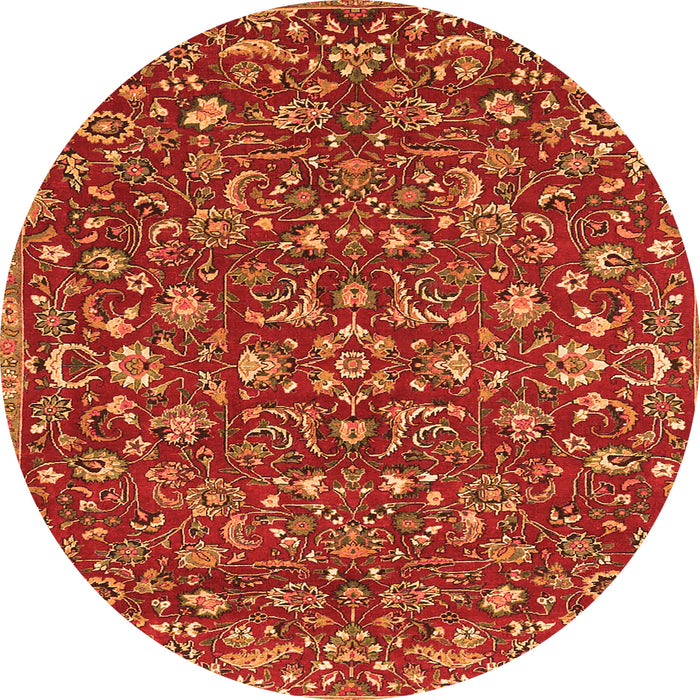 Square Persian Orange Traditional Rug, tr4210org