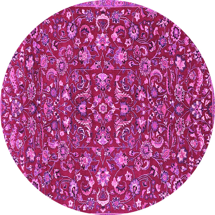 Round Persian Pink Traditional Rug, tr4210pnk