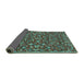 Sideview of Persian Turquoise Traditional Rug, tr4210turq