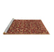 Sideview of Machine Washable Persian Brown Traditional Rug, wshtr4210brn