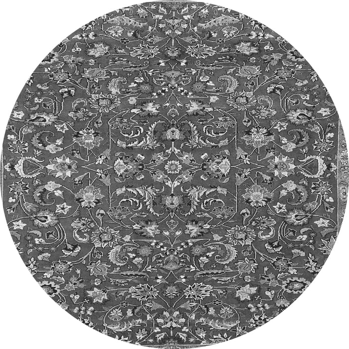 Machine Washable Persian Gray Traditional Rug, wshtr4210gry