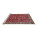 Sideview of Machine Washable Traditional Light Copper Gold Rug, wshtr4211