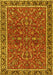 Machine Washable Persian Yellow Traditional Rug, wshtr4211yw