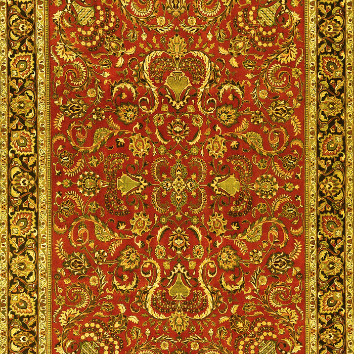 Machine Washable Persian Yellow Traditional Rug, wshtr4211yw