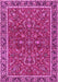 Machine Washable Persian Pink Traditional Rug, wshtr4211pnk