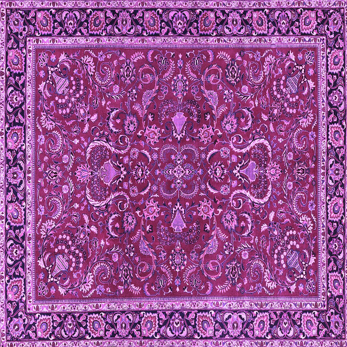 Square Persian Purple Traditional Rug, tr4211pur