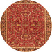 Square Persian Orange Traditional Rug, tr4211org