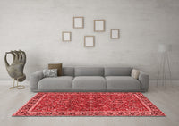 Machine Washable Persian Red Traditional Rug, wshtr4211red