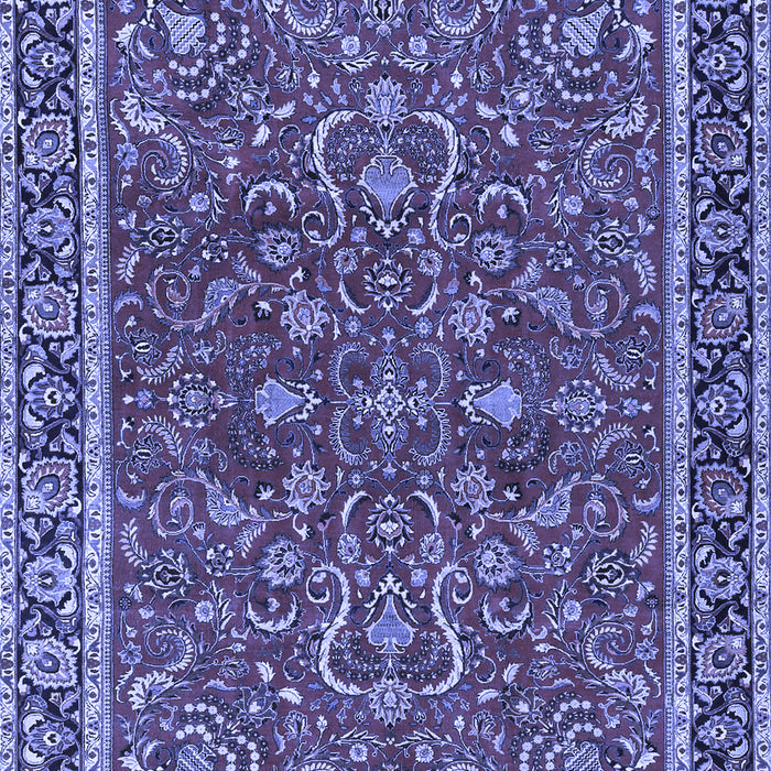 Machine Washable Persian Blue Traditional Rug, wshtr4211blu
