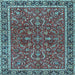 Square Persian Light Blue Traditional Rug, tr4211lblu