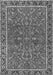 Serging Thickness of Machine Washable Persian Gray Traditional Rug, wshtr4211gry