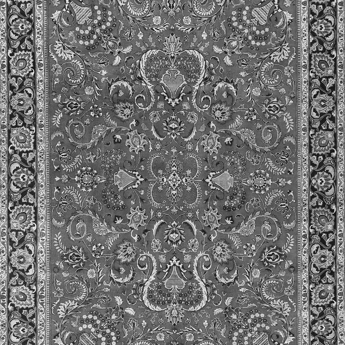 Serging Thickness of Machine Washable Persian Gray Traditional Rug, wshtr4211gry