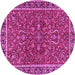 Round Persian Pink Traditional Rug, tr4211pnk