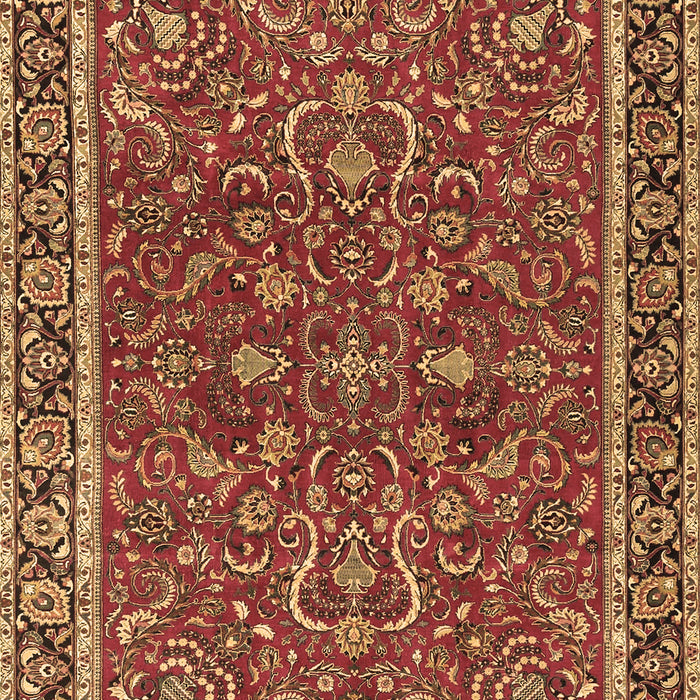 Machine Washable Persian Brown Traditional Rug, wshtr4211brn