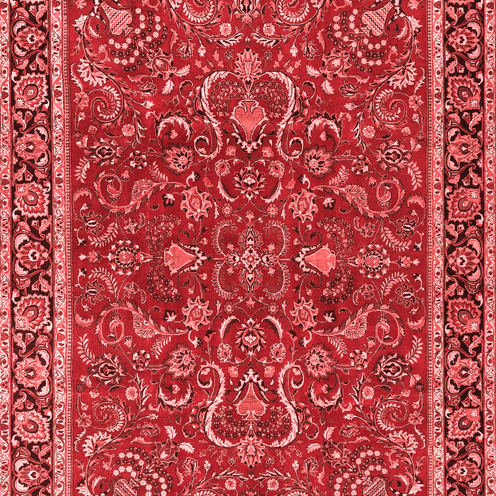 Machine Washable Persian Red Traditional Rug, wshtr4211red