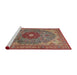 Sideview of Machine Washable Traditional Camel Brown Rug, wshtr4212