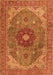 Medallion Orange Traditional Rug, tr4212org