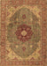 Medallion Brown Traditional Rug, tr4212brn