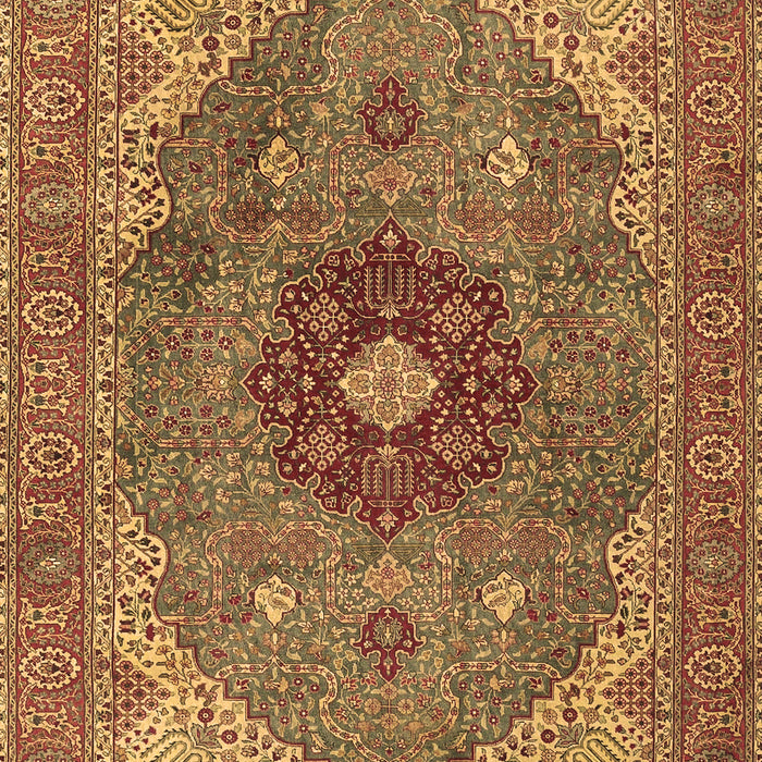 Medallion Brown Traditional Rug, tr4212brn