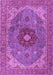 Medallion Purple Traditional Rug, tr4212pur