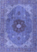 Medallion Blue Traditional Rug, tr4212blu