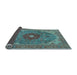 Sideview of Medallion Light Blue Traditional Rug, tr4212lblu